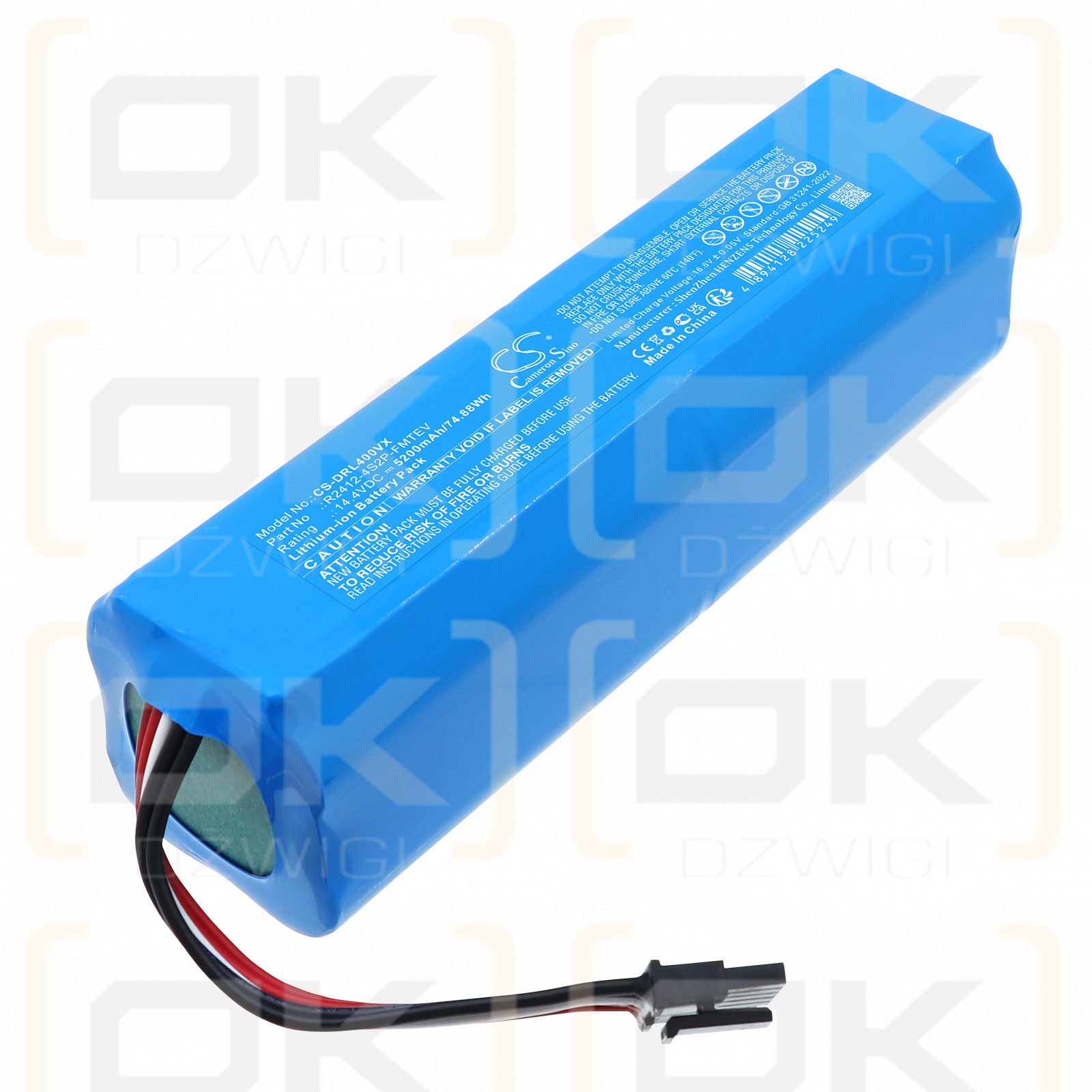 Dreame RCDE0303-1 / R2412-4S2P-FMTEV 5200 mAh Li-ion 14.4 V (Cameron Sino)