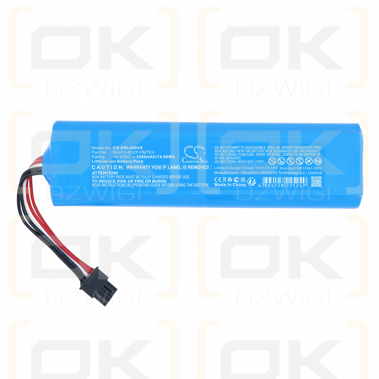 Dreame RCDE0303-1 / R2412-4S2P-FMTEV 5200 mAh Li-ion 14.4 V (Cameron Sino)