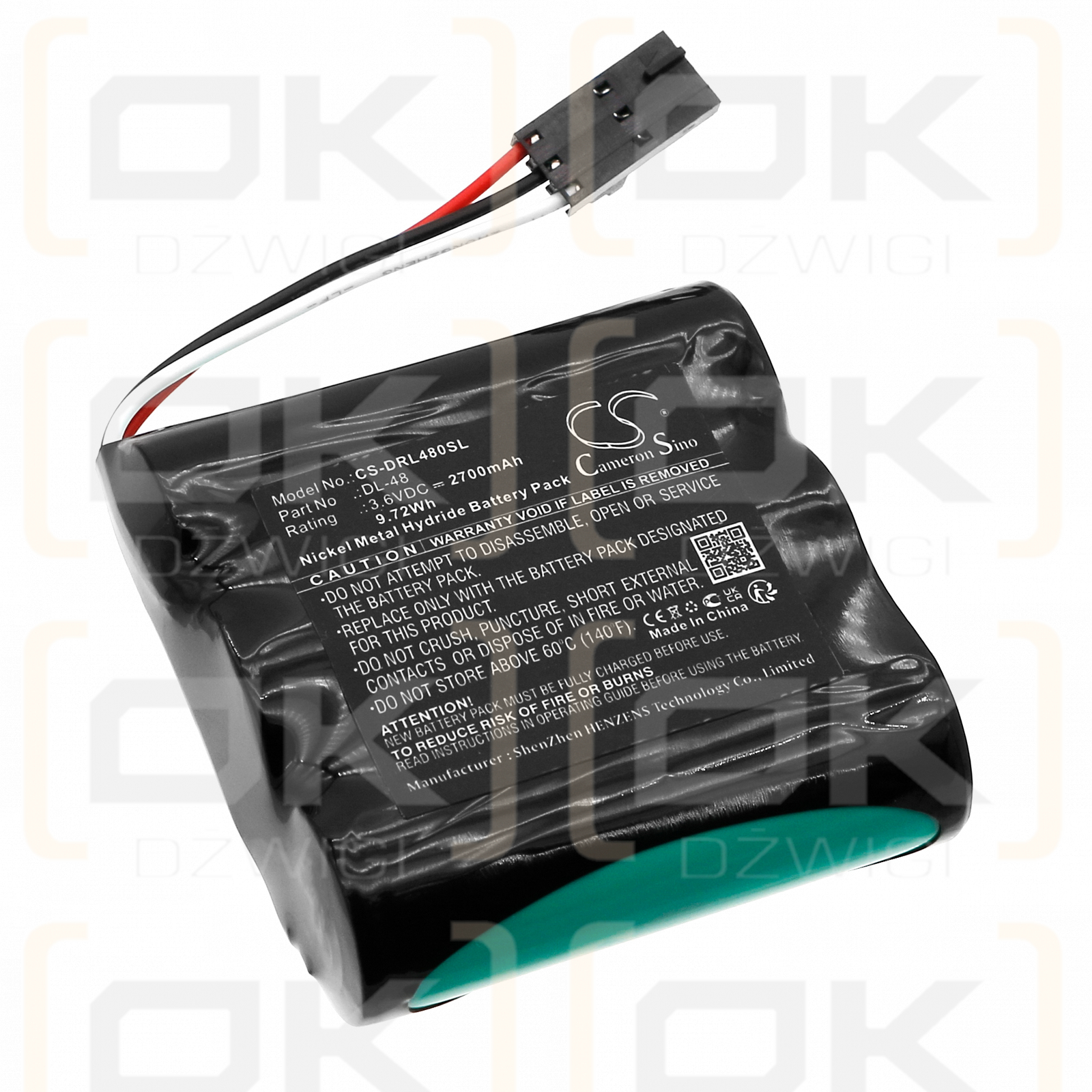 Saflock A28980 / DL-48 2700mAh Ni-MH 3.6V (Cameron Sino)