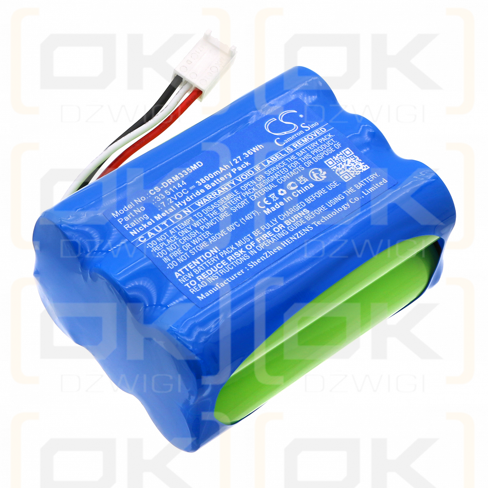 Drager PSS Merlin / 33 51144 3800mAh Ni-MH 7.2V (Cameron Sino)