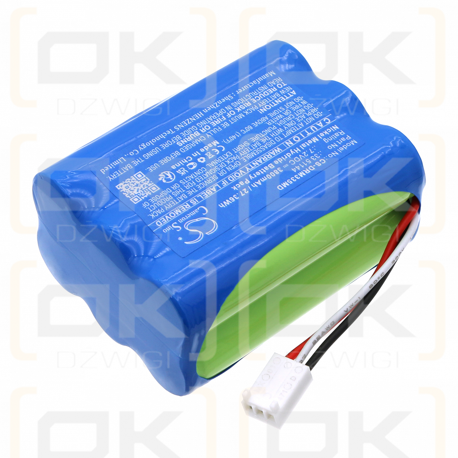 Drager PSS Merlin / 33 51144 3800mAh Ni-MH 7.2V (Cameron Sino)