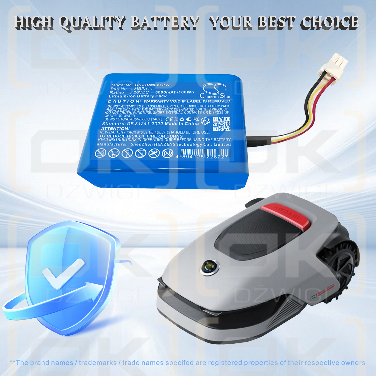 Dreame MXXA8210 / MBPA14 5000 mAh Li-Ion 20 V (Cameron Sino)