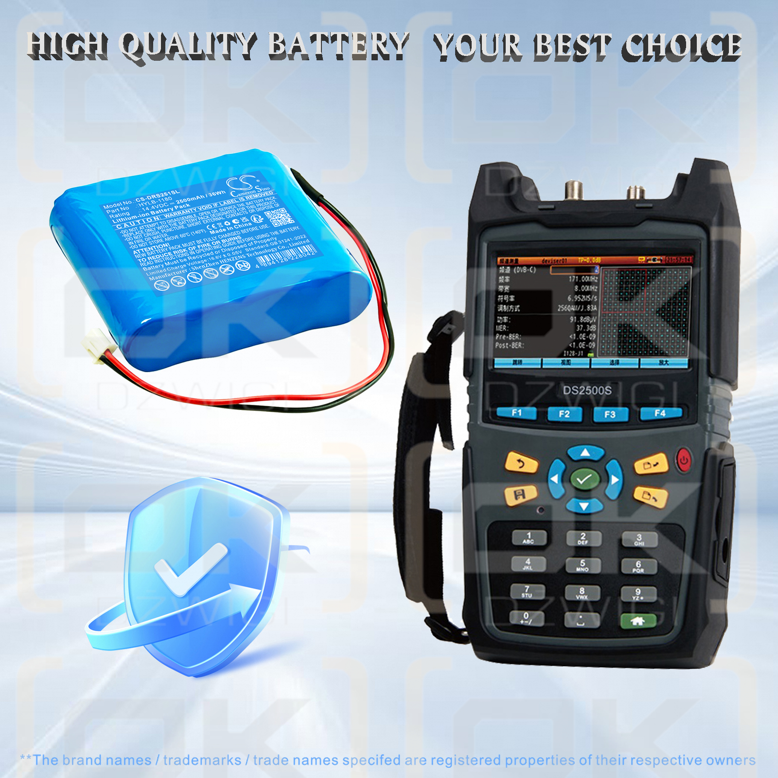 Сменный аккумулятор для Deviser DS2500S / B203G001 7800 мАч Li-ion 7,4 В (Cameron Sino)