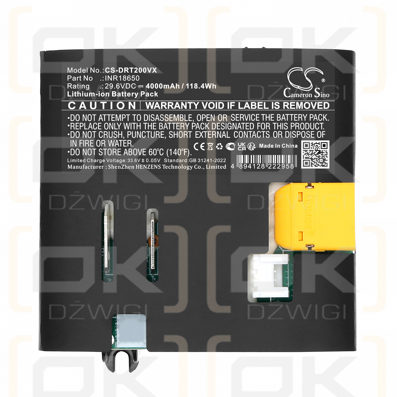 Dreame Mova T20 / INR18650 4000 mAh Li-Ion 29,6 V (Cameron Sino)