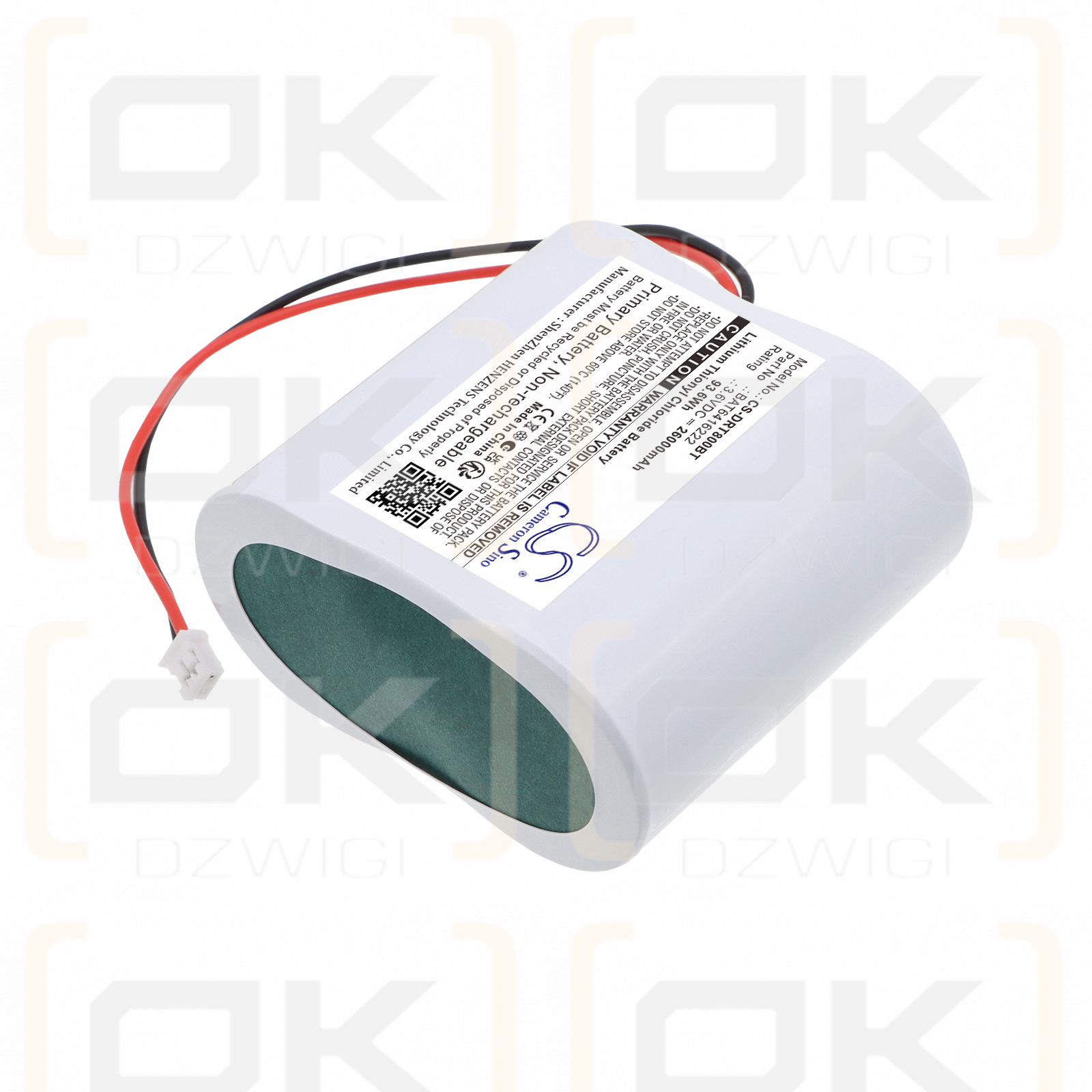 Bateria zamienna do Delta Dore BP CS 8000 Tyxal+ / BAT6416222 26000 mAh Li-SOCl2 3.6 V (Cameron Sino)