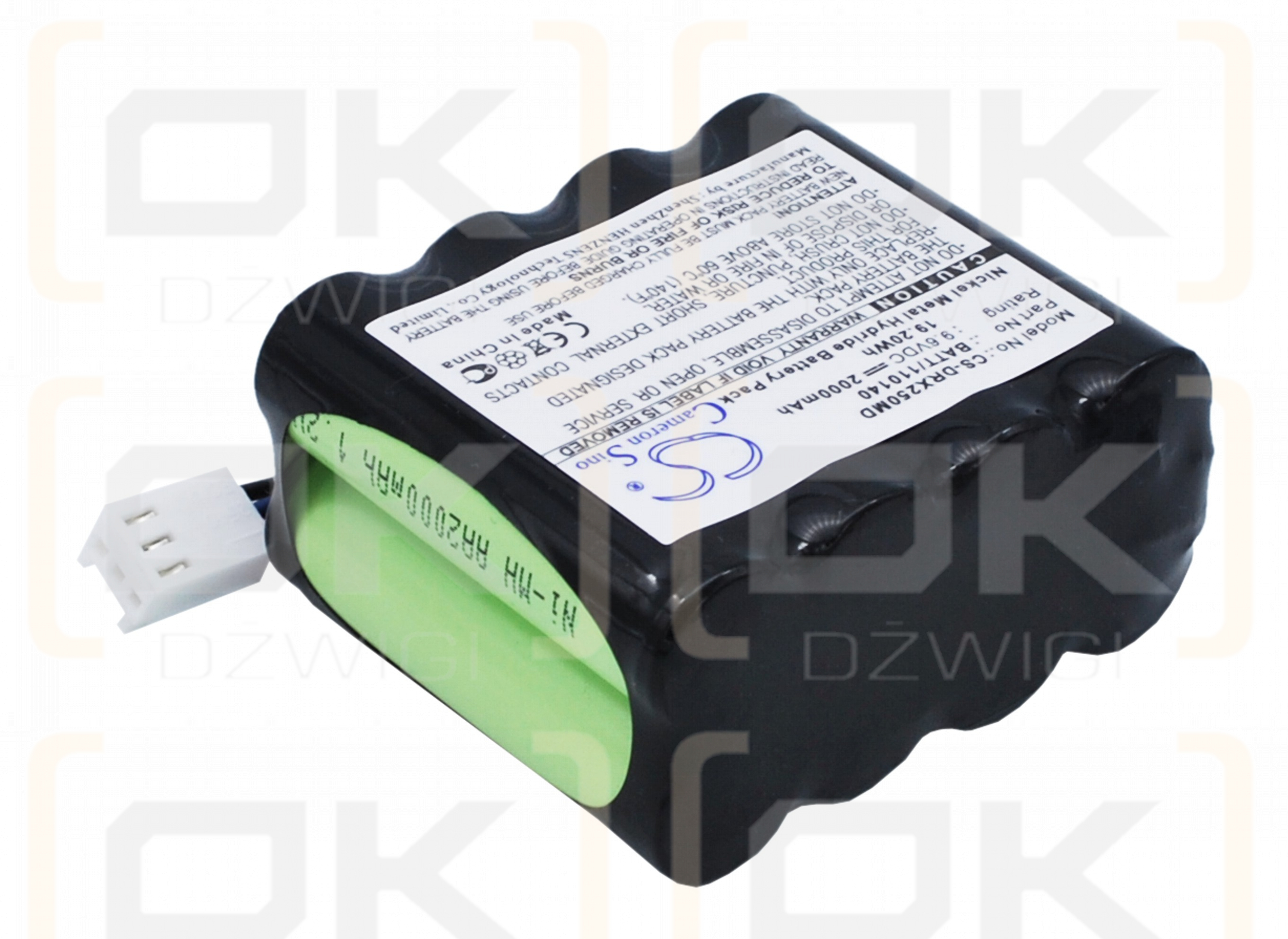 Drager Oxipac 2500 / 120140 2000mAh Ni-MH 9.6V (Cameron Sino)