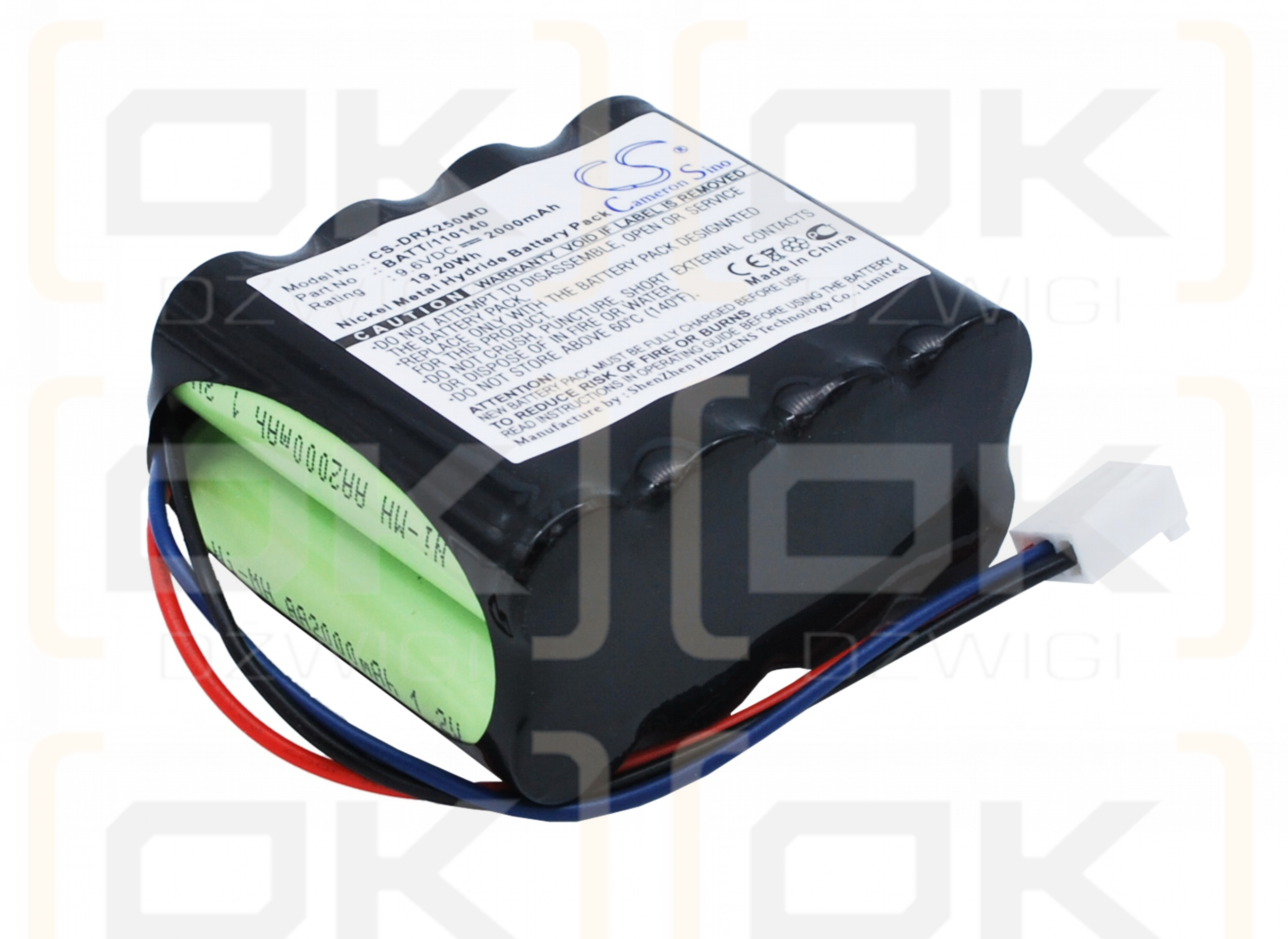 Drager Oxipac 2500 / 120140 2000mAh Ni-MH 9.6V (Cameron Sino)