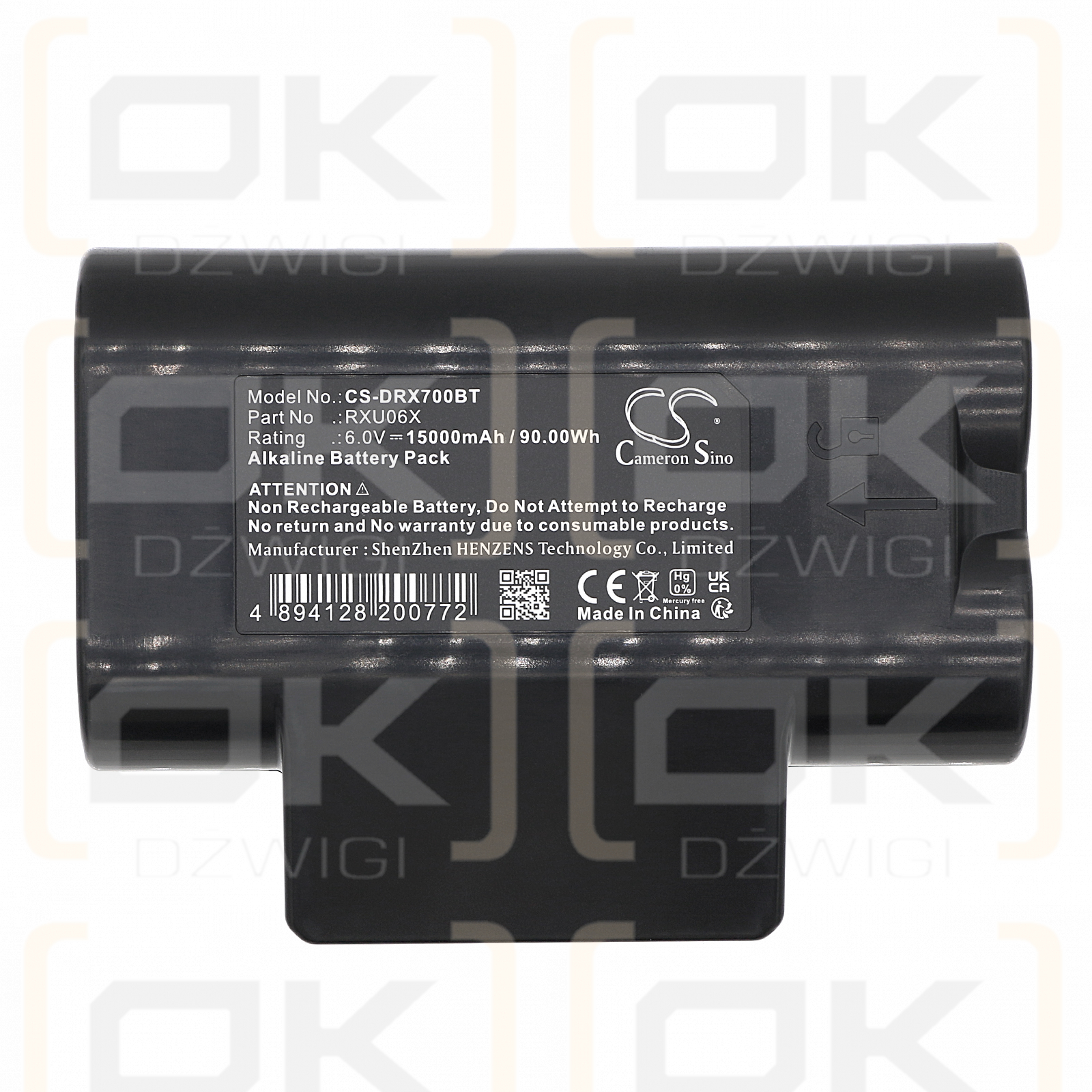 DAITEM RLD414X / RXU06X 15000mAh Alkaline 6.0V (Cameron Sino)