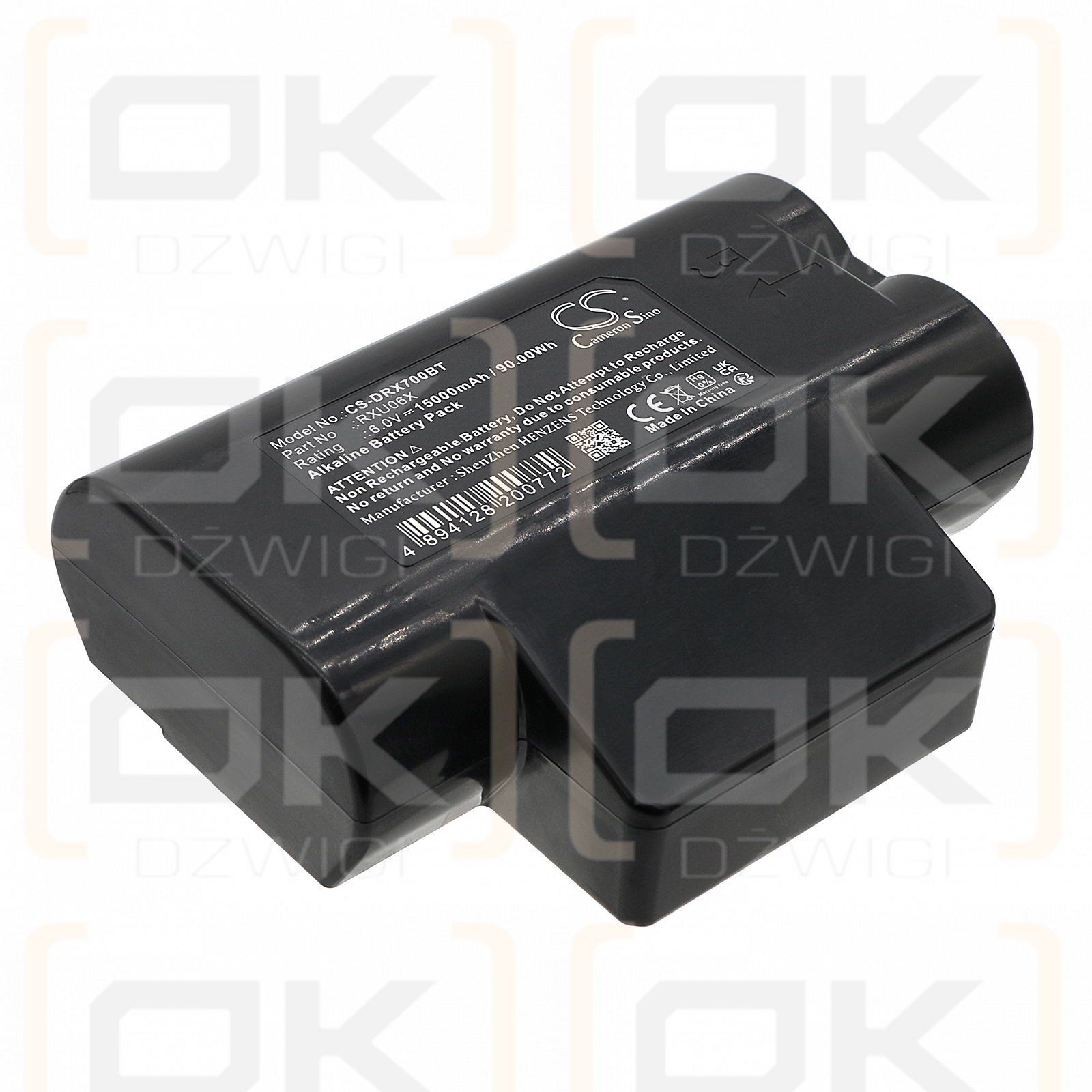 DAITEM RLD414X / RXU06X 15000mAh Alkaline 6.0V (Cameron Sino)