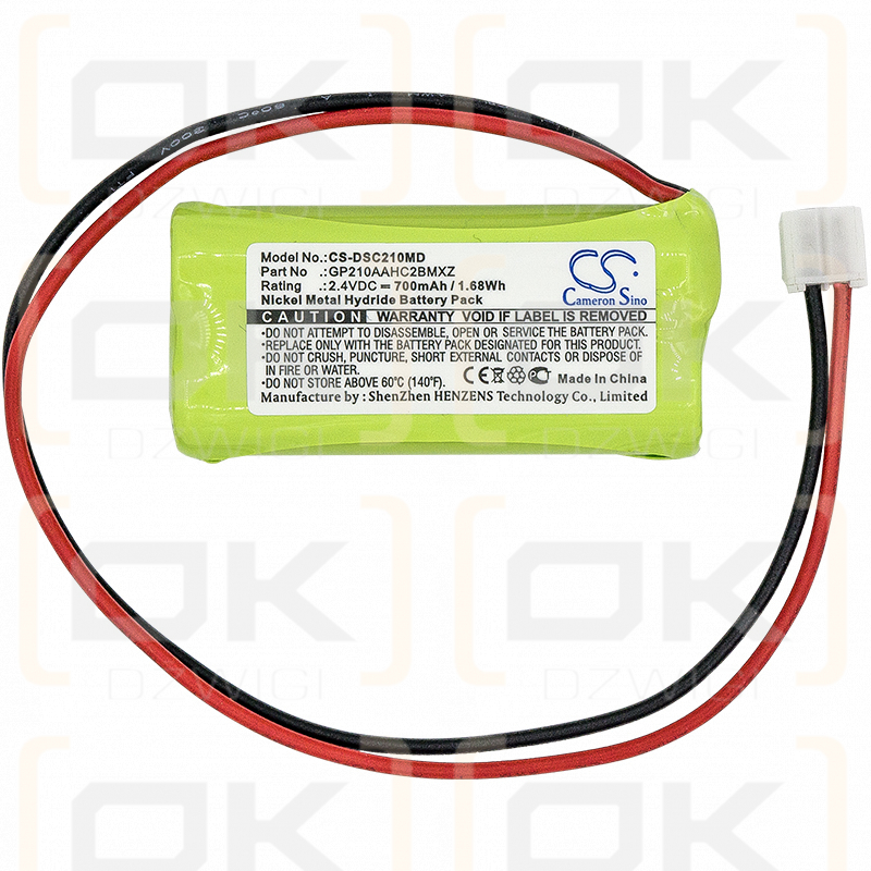 Dentsply Propex II / GP210AAHC2BMXZ 700mAh Ni-MH 2.4V (Cameron Sino)