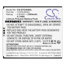 DATECS BluePad 5500 Plus / 1ICP6/58/63 2300mAh Li-Polymer 3.8V (Cameron Sino)