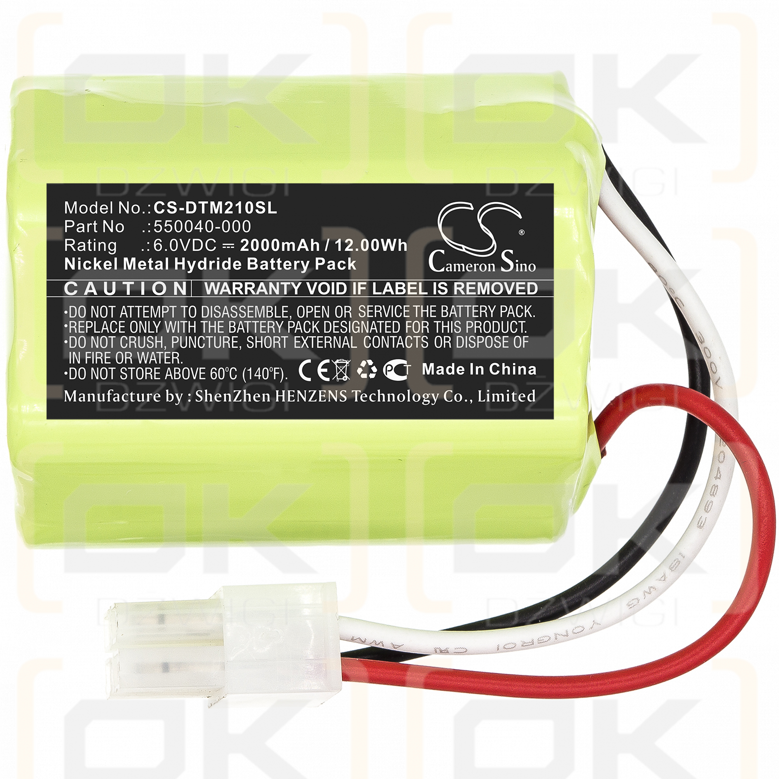 ONeil Microflash 2 / 550040-000 2000mAh Ni-MH 6.0V (Cameron Sino)