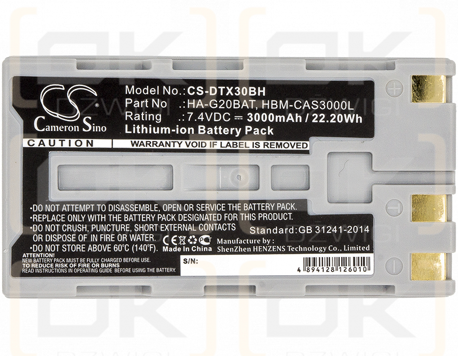 Casio IT-9000 / HA-G20BAT 3000mAh Li-ion 7.4V (Cameron Sino)