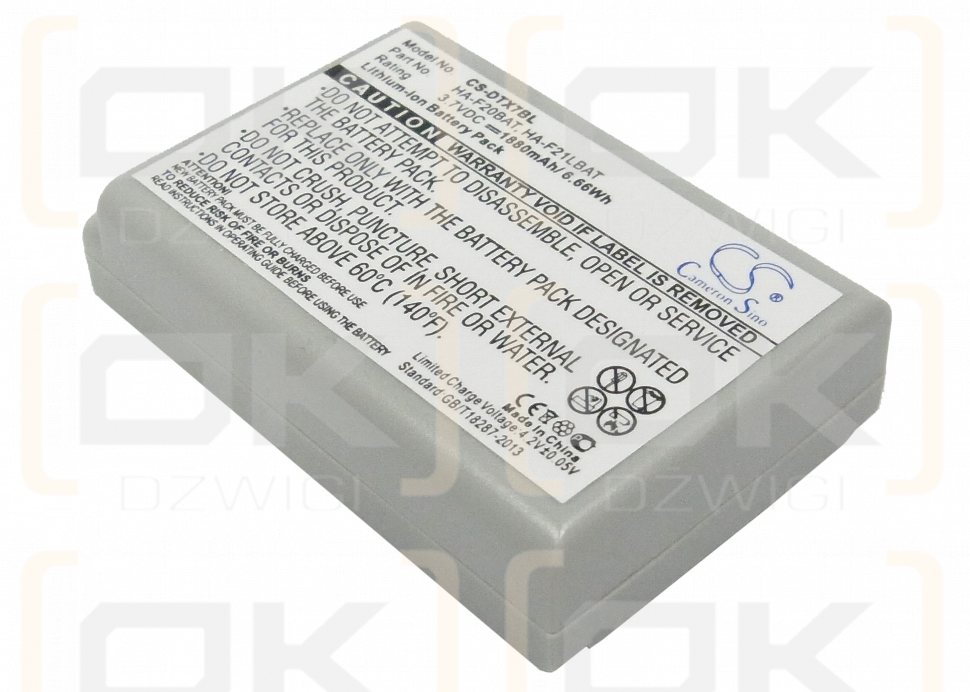 Casio DT-X7M10R / HA-F21LBAT 1880mAh Li-ion 3.7V (Cameron Sino)