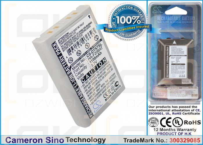 Casio DT-X100 / HA-F20BAT 1100 mAh Li-ion 3.7 V (Cameron Sino)