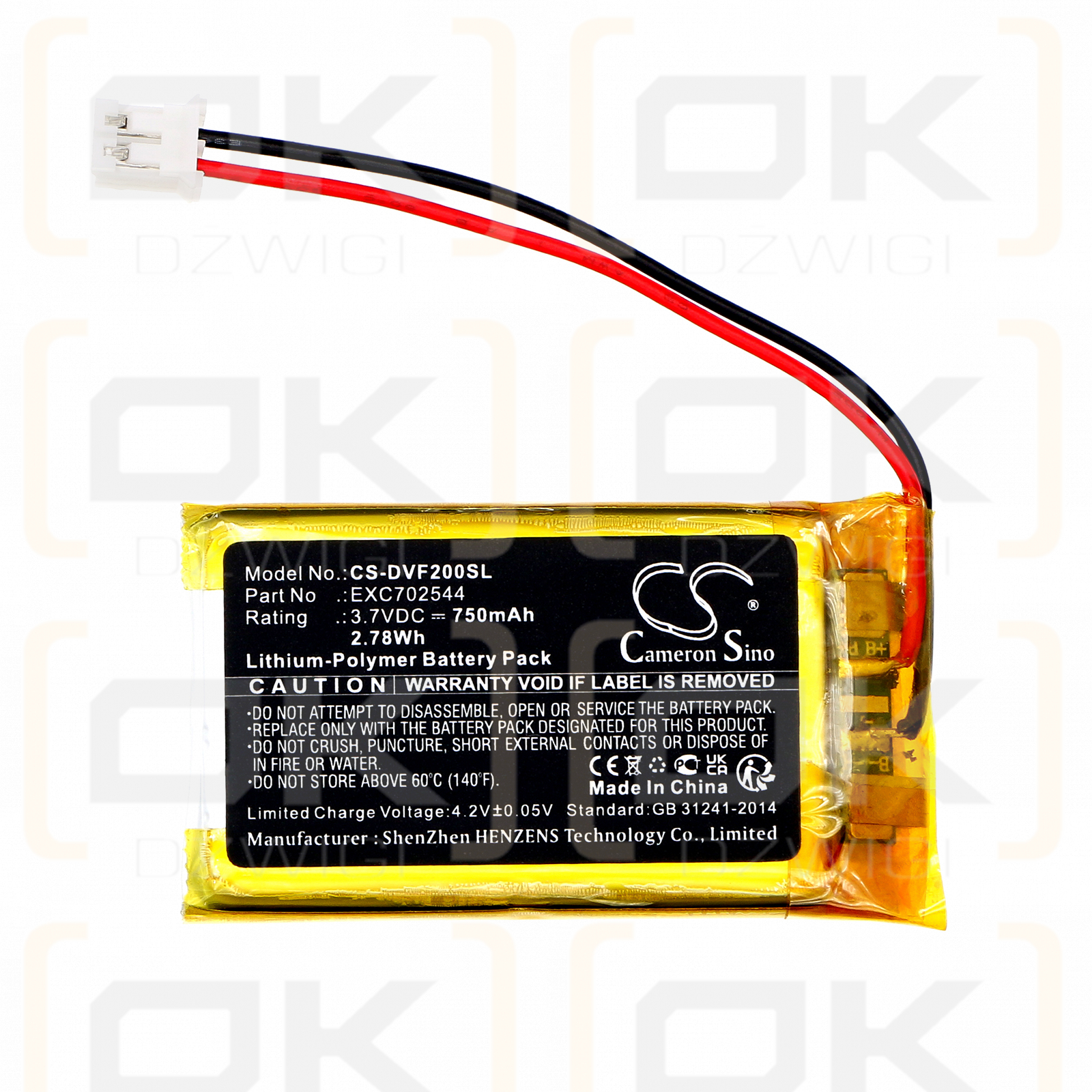 Divoom IFIT-2 / EXC702544 750mAh Li-Polímero 3.7V (Cameron Sino)