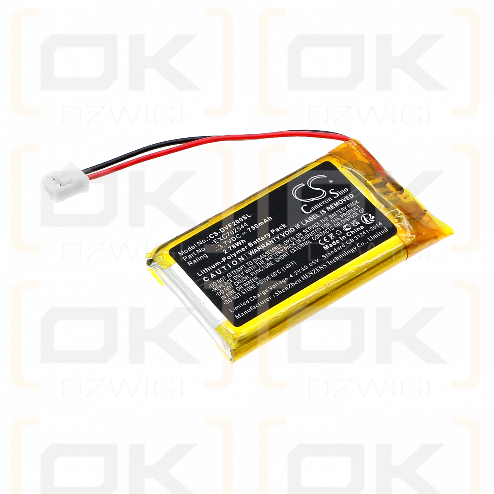 Divoom IFIT-2 / EXC702544 750mAh Li-Polímero 3.7V (Cameron Sino)