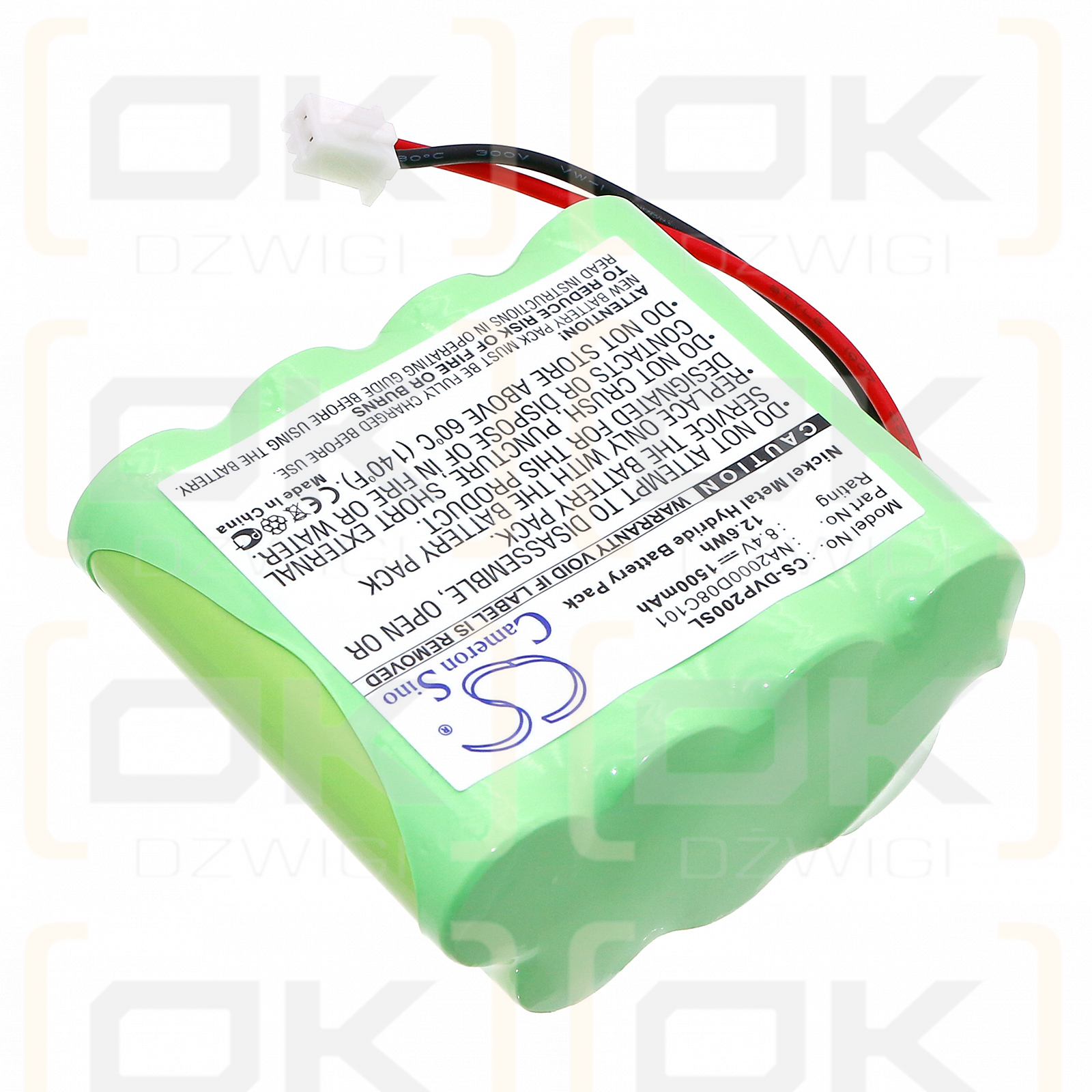 Dual DAB 20 / NA2000D08C101 1500mAh Ni-MH 8.4V (Cameron Sino)