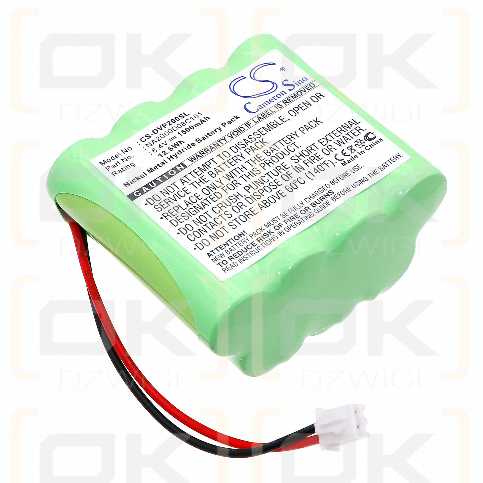 Dual DAB 20 / NA2000D08C101 1500mAh Ni-MH 8.4V (Cameron Sino)