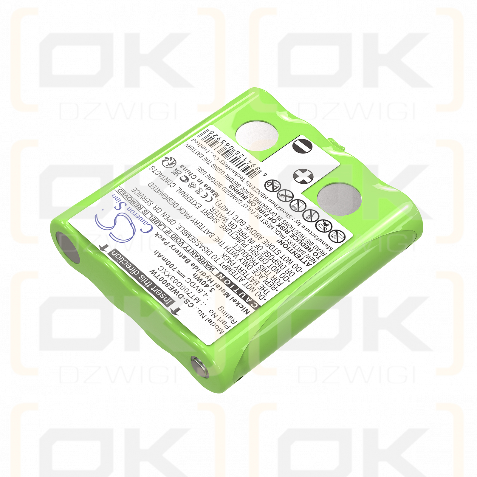 DeTeWe PMR8000 / MT700D03XXC 700mAh Ni-MH 4.8V (Cameron Sino)