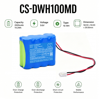 Ersatzakku für DAIWHA MP-1000 / 8H-E200AA 2000 mAh Ni-MH 9,6 V (Cameron Sino)