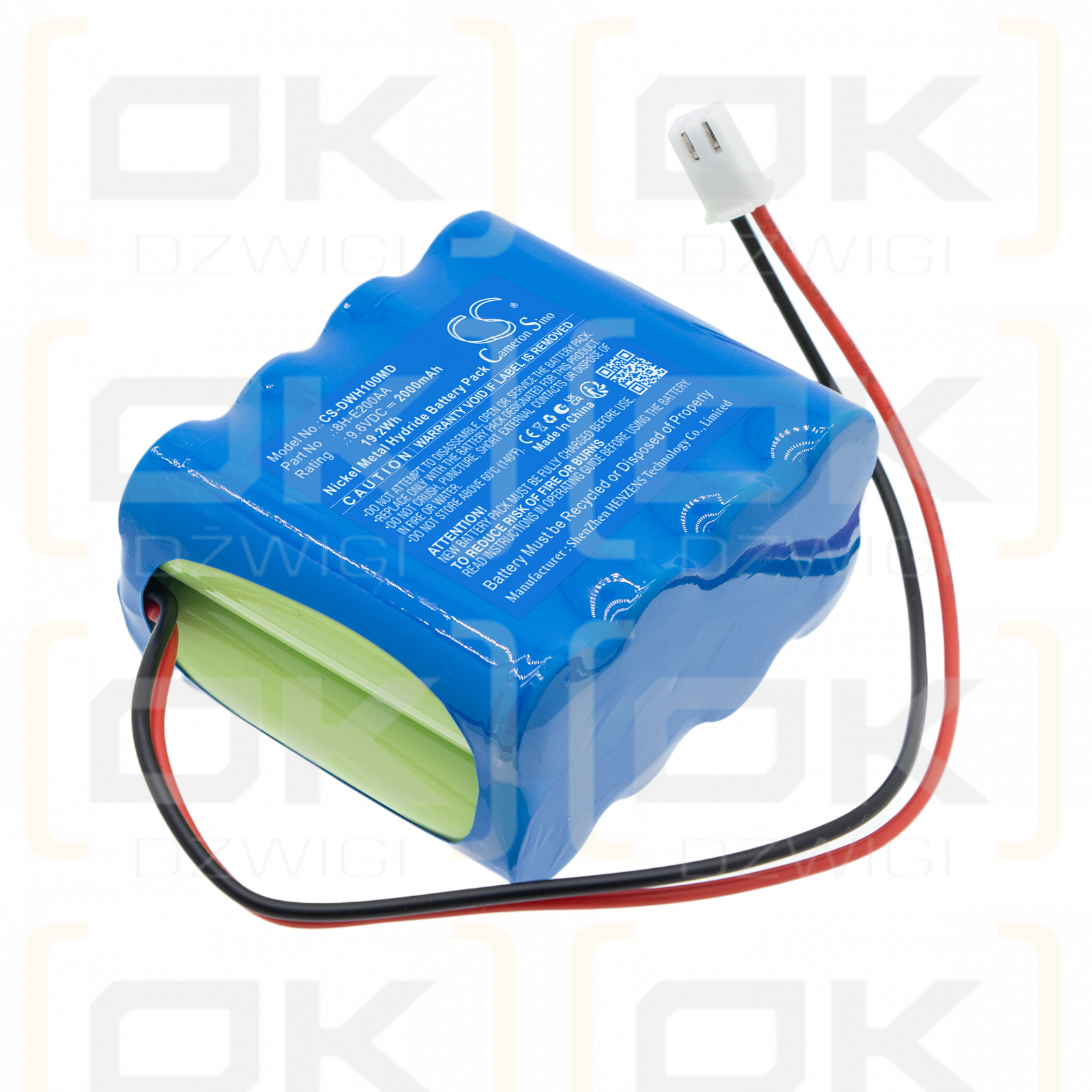 Сменный аккумулятор для DAIWHA MP-1000 / 8H-E200AA 2000 мАч Ni-MH 9,6 В (Cameron Sino)