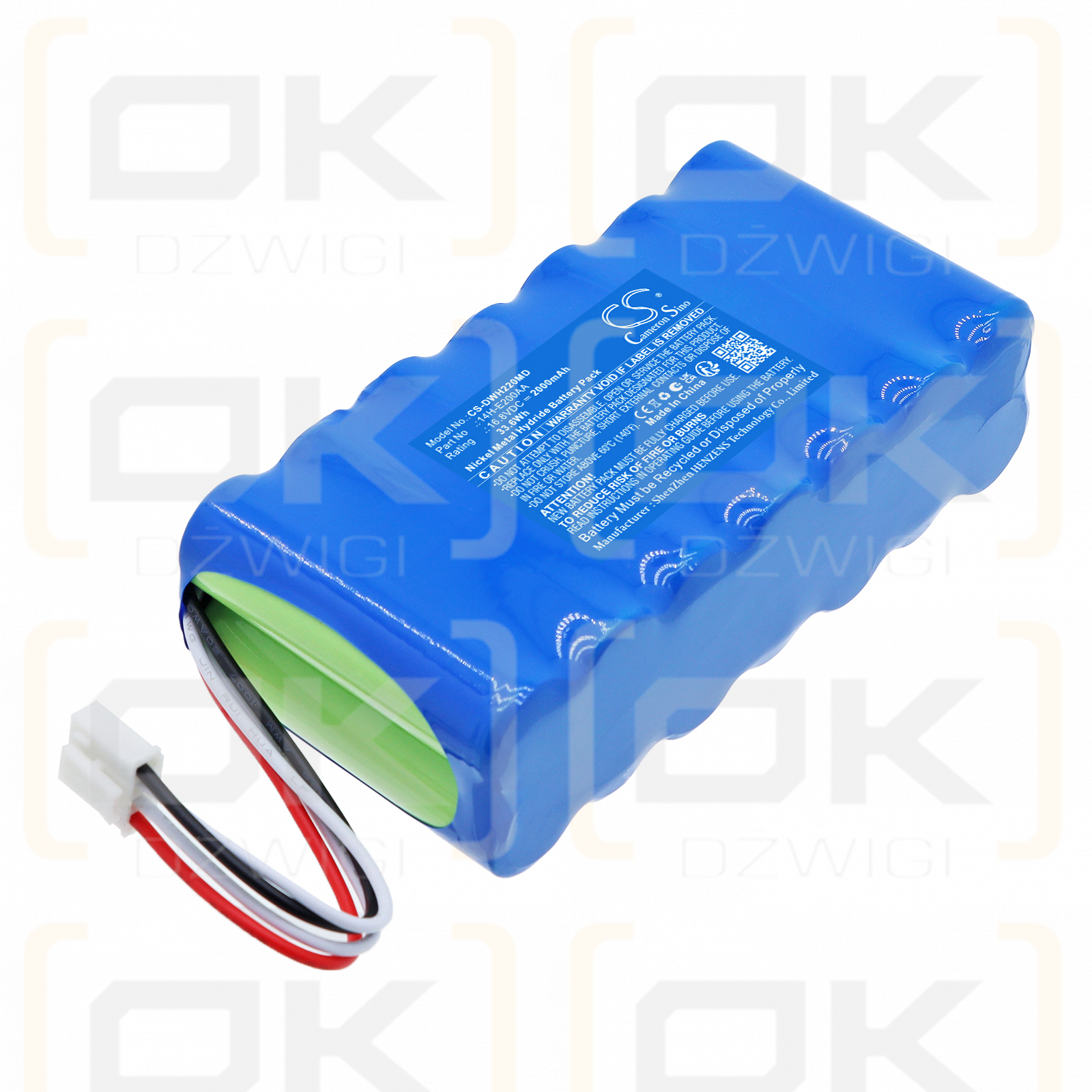 Сменный аккумулятор для DAIWHA DI-2200 / 14H-E200AA 2000 мАч Ni-MH 16,8 В (Cameron Sino)