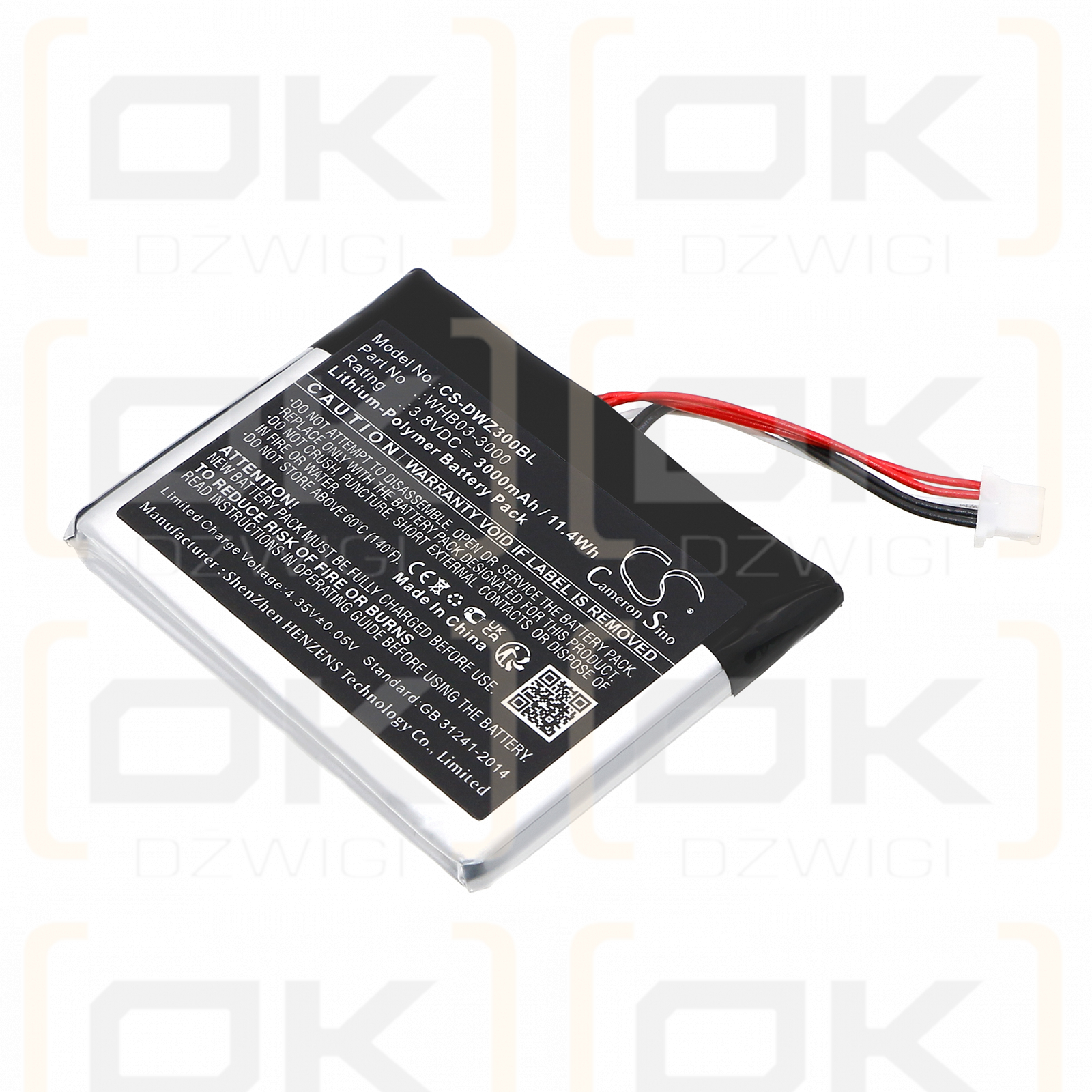 Dejavoo WIZARPOS Q3 / WHB03-3000 3000mAh Li-Polymer 3.8V (Cameron Sino)