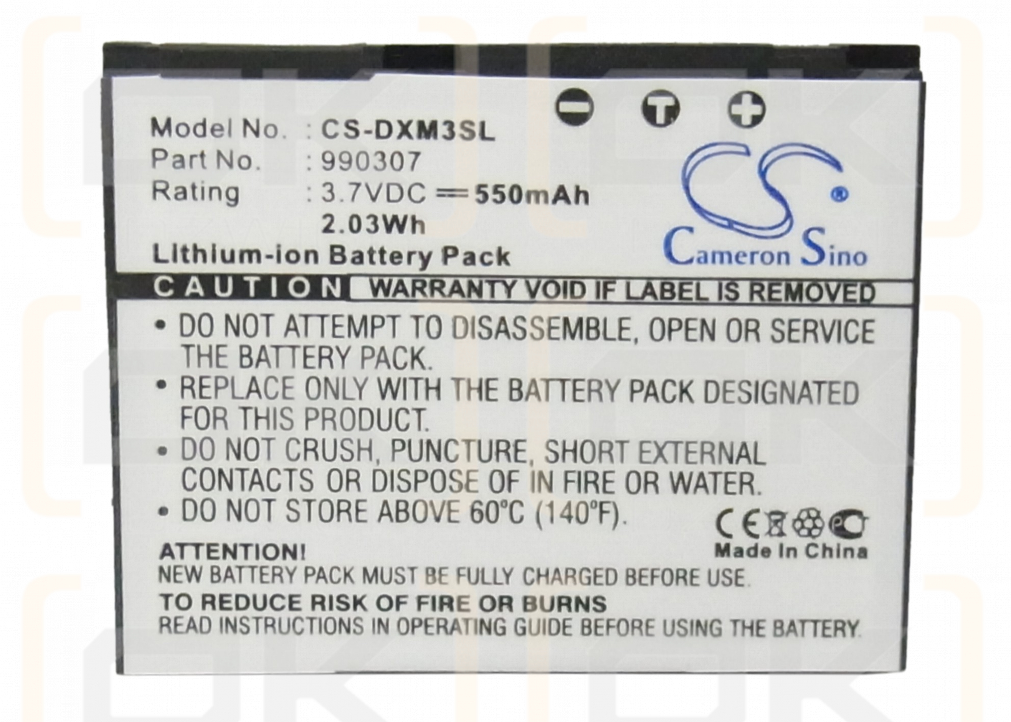 Delphi SA10225 / 990307 550mAh Li-ion 3.7V (Cameron Sino)