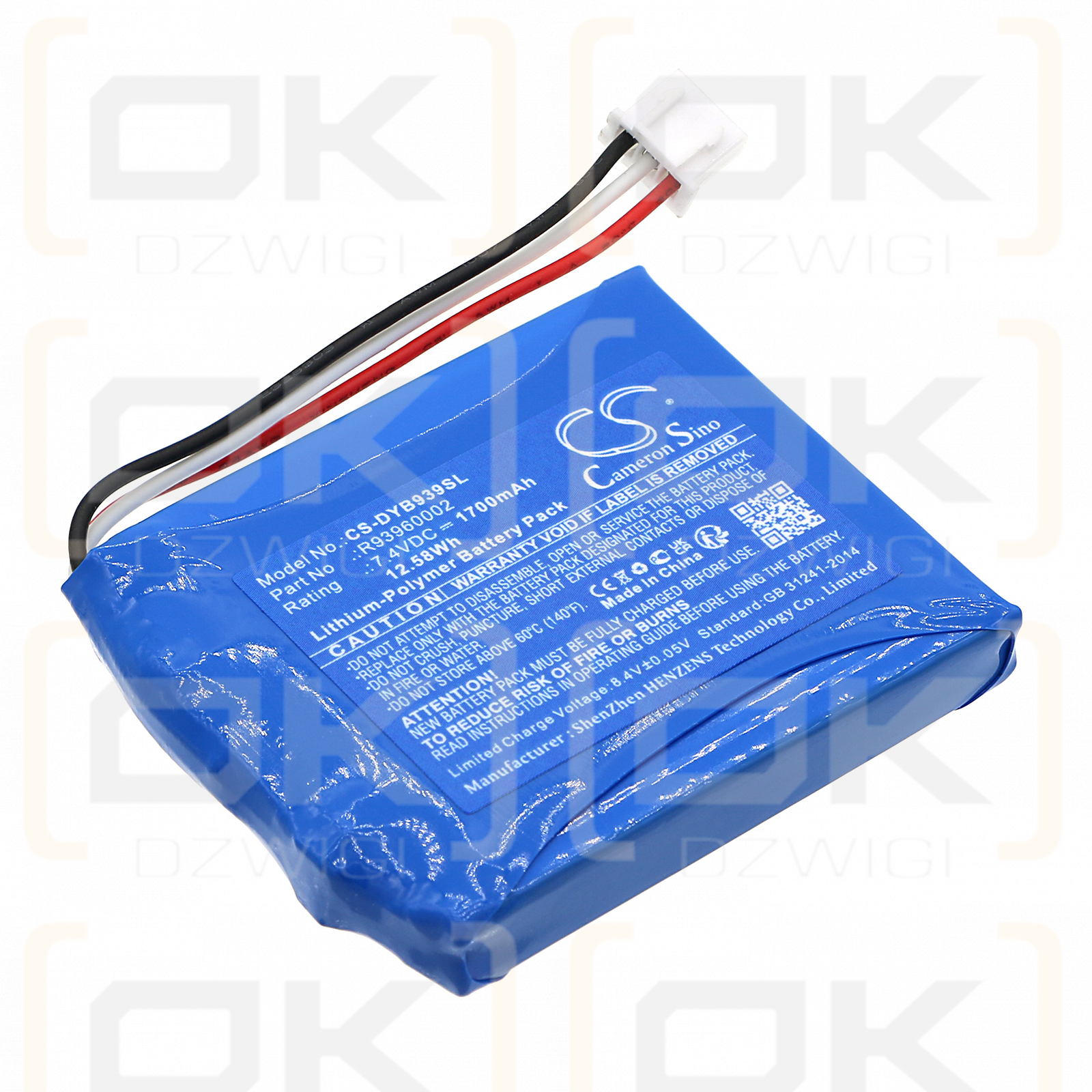 Caja de tinte Roto / R93960002 1700mAh Li-Polímero 7.4V (Cameron Sino)