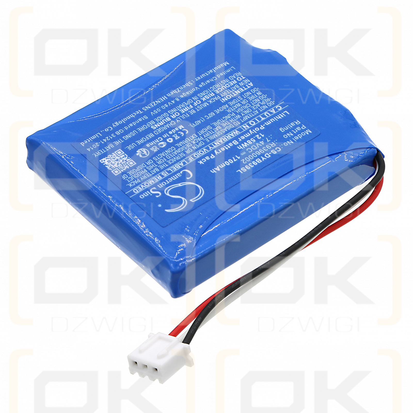 Caja de tinte Roto / R93960002 1700mAh Li-Polímero 7.4V (Cameron Sino)