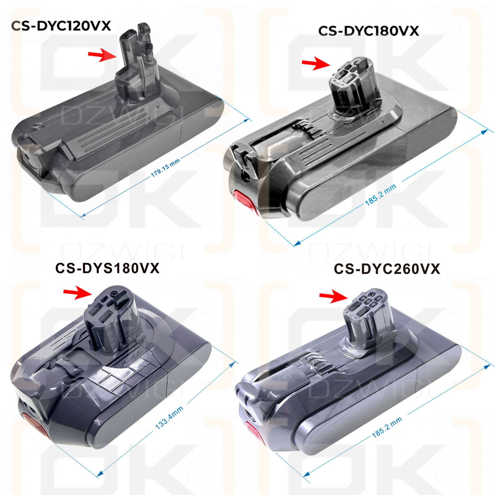 Dyson V12 Detect Slim Fluffy / SV30 2500 mAh Li-Ion 25,2 V (Cameron Sino)