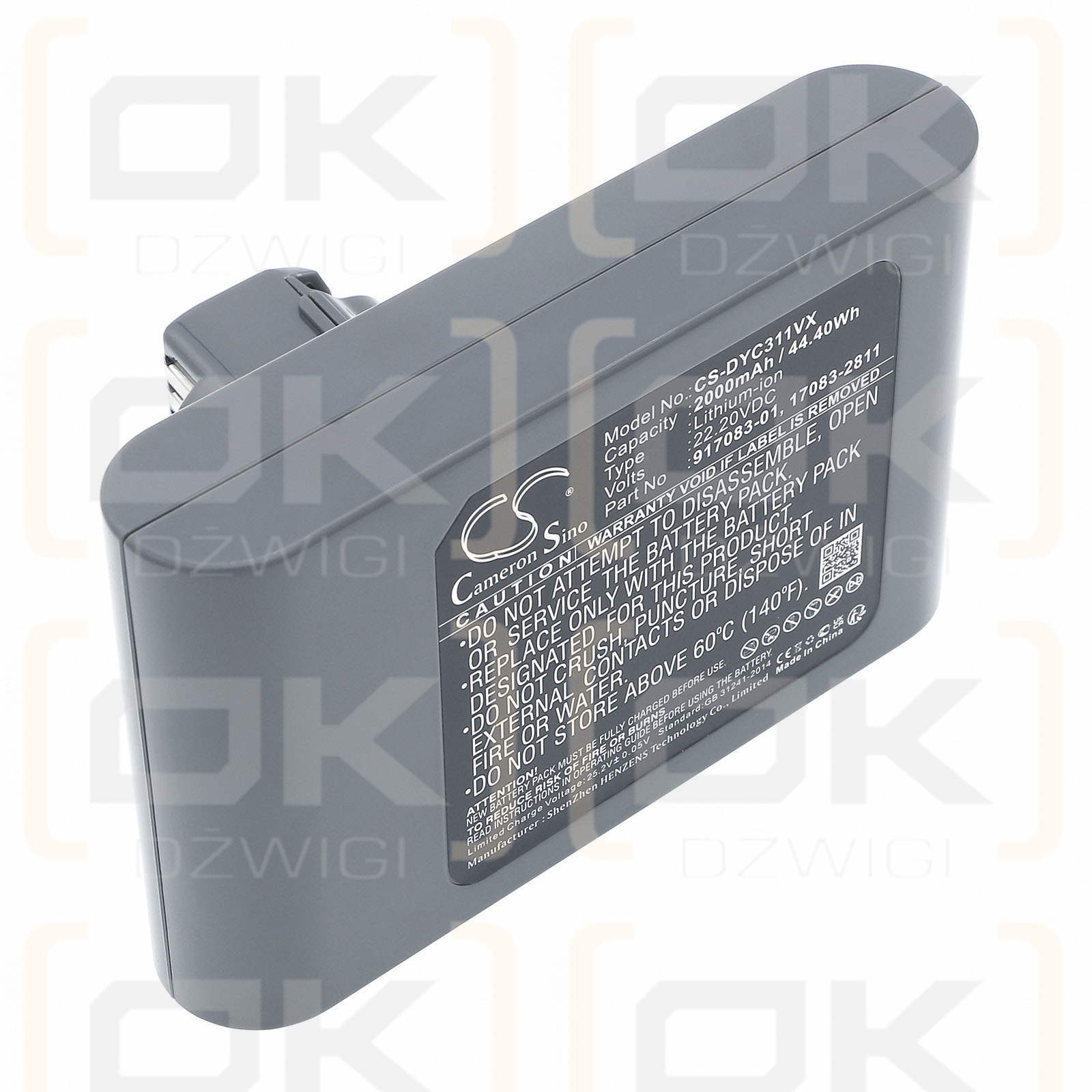 Dyson DC44 Exclusive / 17083-2811 2000 mAh Li-Ion 22,2 V (Cameron Sino)