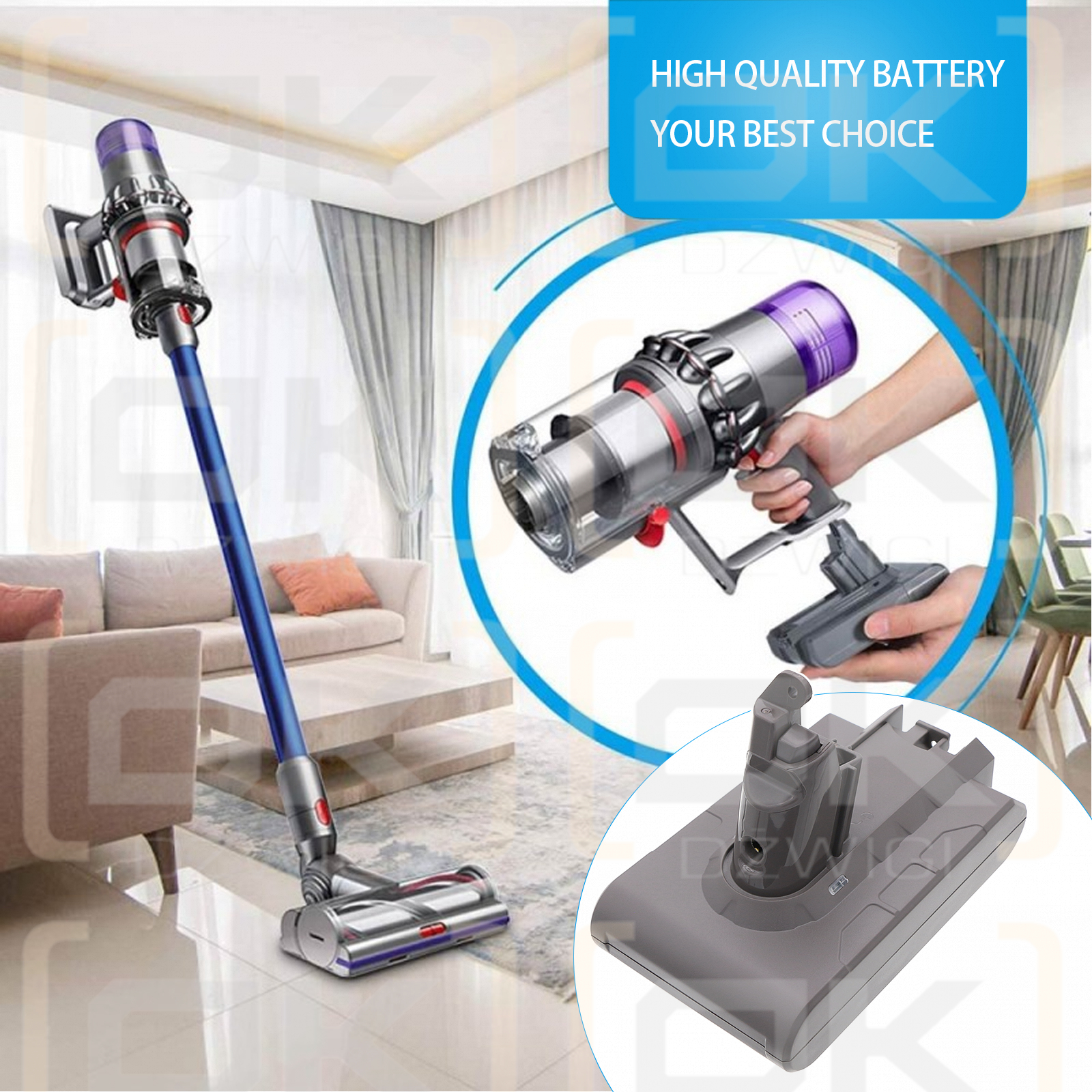 Dyson V6 Trigger / 965874-02 1500 mAh Li-Ion 21,6 V (Cameron Sino)