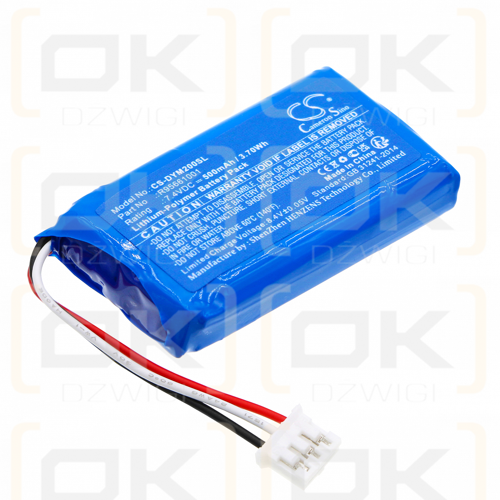 Farbstoff M3 / R95661001 500 mAh Li-Polymer 7,4 V (Cameron Sino)