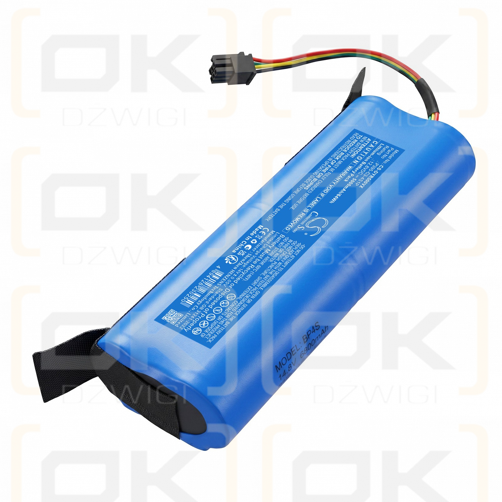 Replacement battery for Dyson Spot+Scrub Ai / P395-C3-4S1P 5000 mAh Li-ion 12.8 V (Cameron Sino)