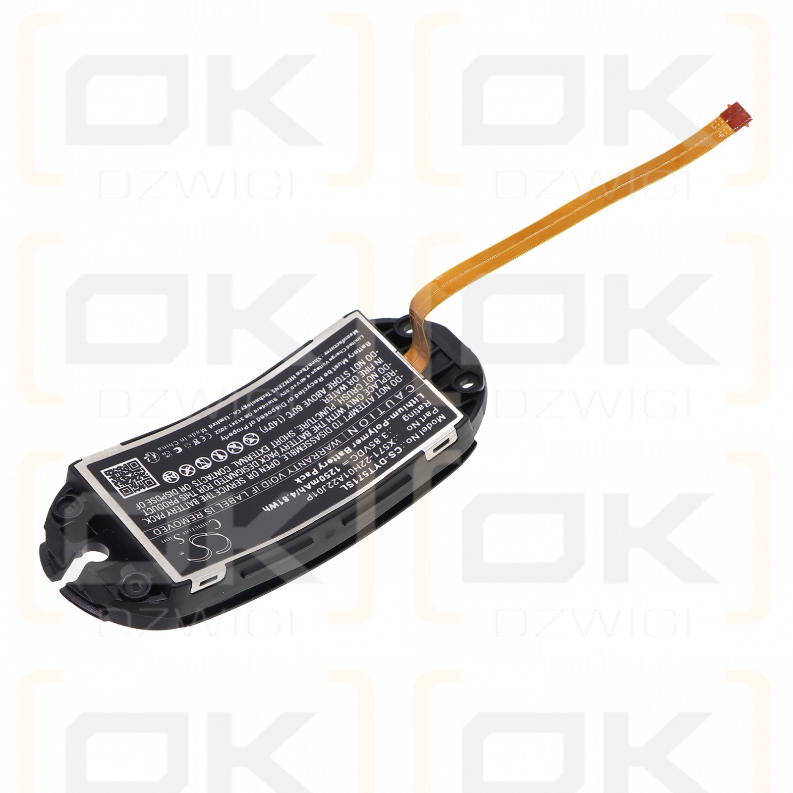 Ersatzakku für Dyson OnTrac Kopfhörer / X571-22H01A22J01P 1250 mAh Li-Polymer 3,85 V (Cameron Sino)