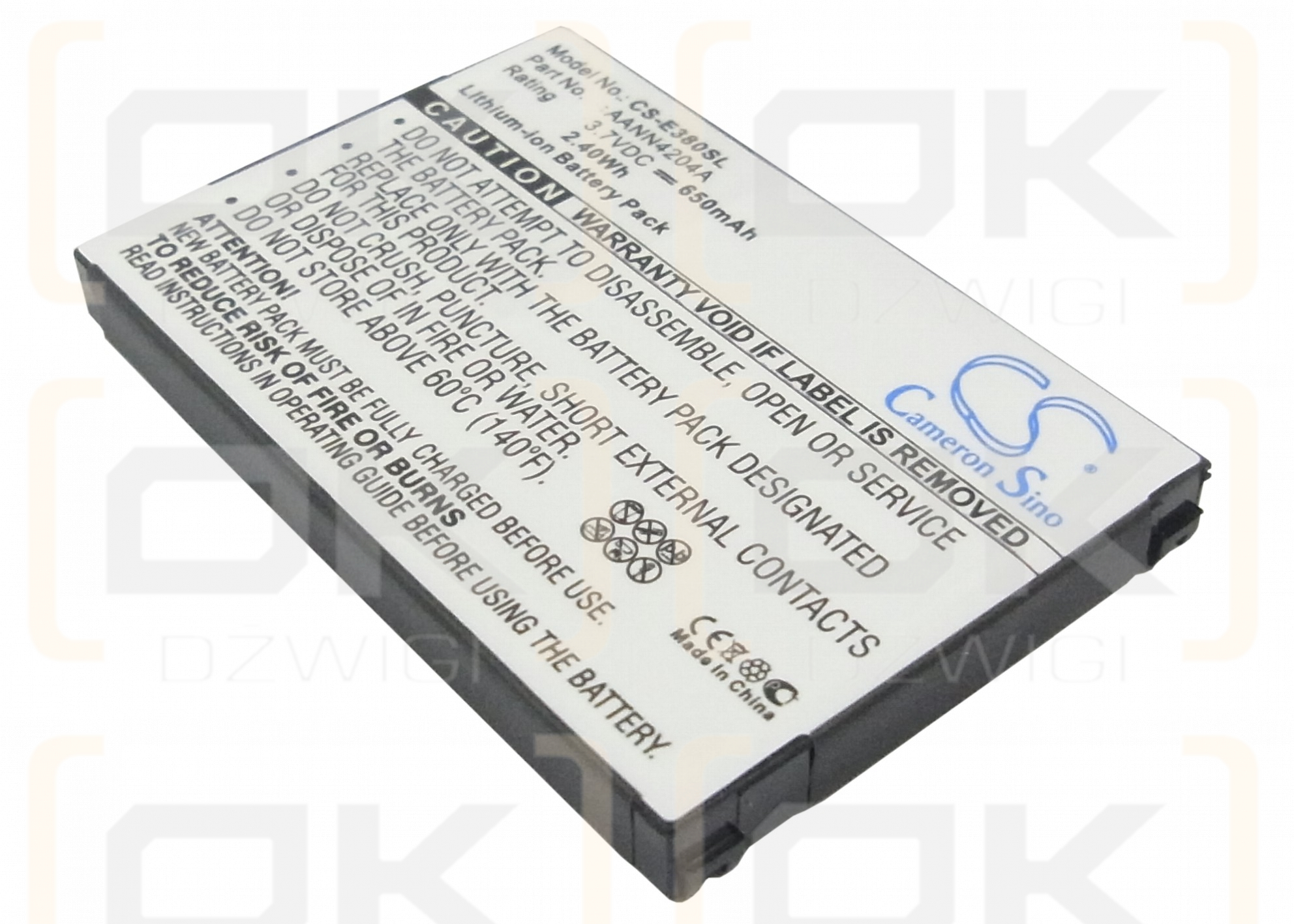 Motorola V186 / AANN4204A 650 mAh Li-ion 3.7 V (Cameron Sino)