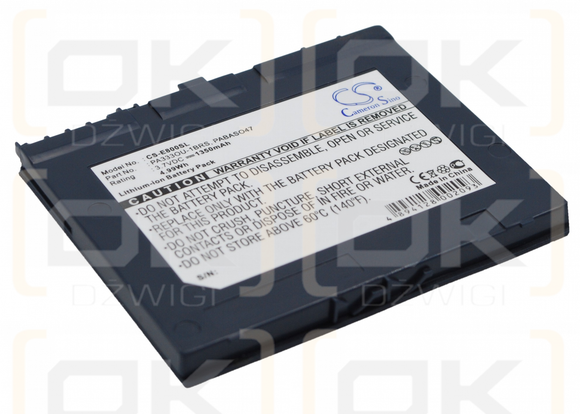Bateria zamienna do Toshiba E830 Wifi / PA3330P-1BAS 1350 mAh Li-ion 3.7 V (Cameron Sino)