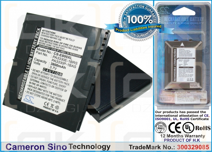 Bateria zamienna do Toshiba E800w / PA3330P-1BAS 3800 mAh Li-ion 3.7 V (Cameron Sino)