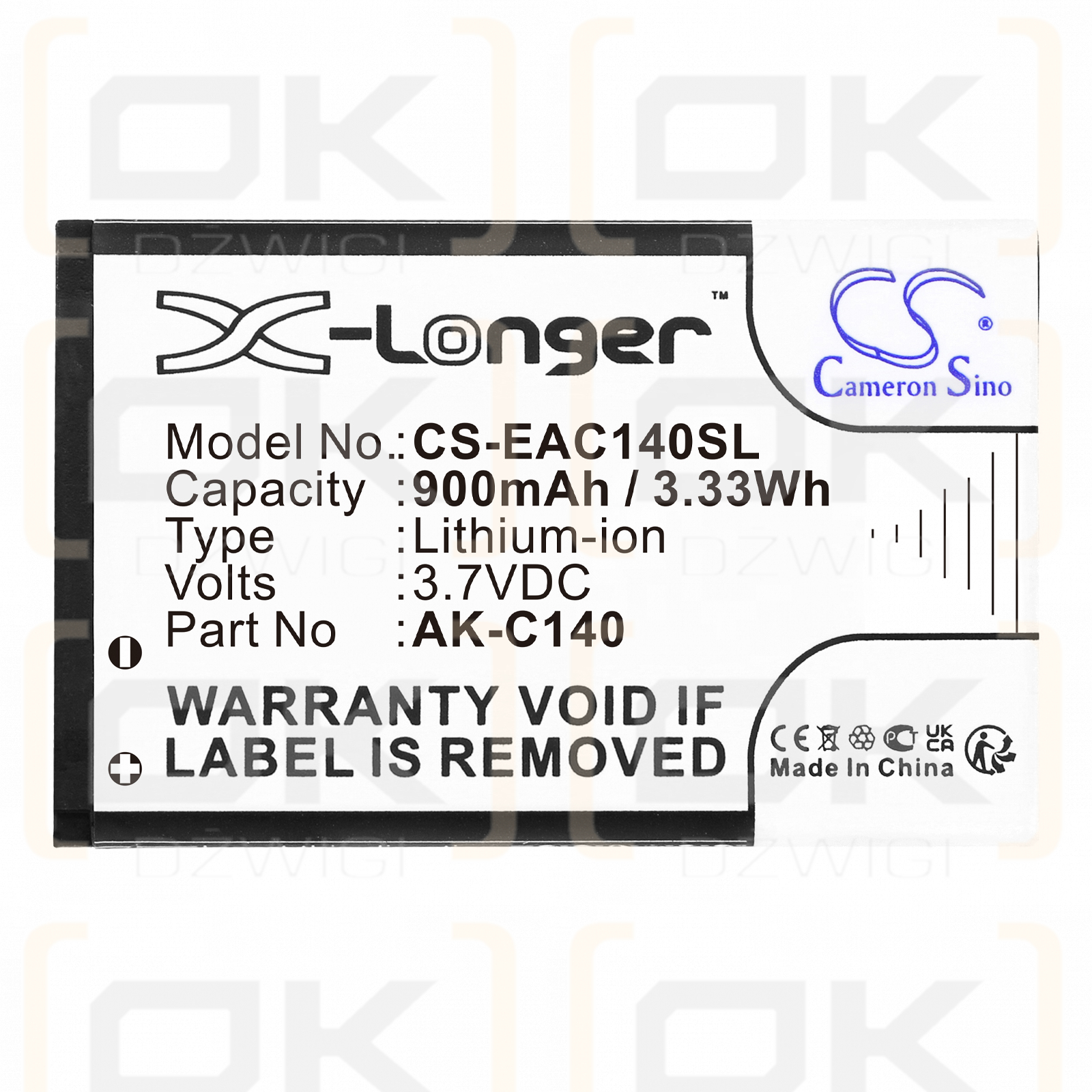 Bea-fon S400_EU001B / C140/C240 900mAh Li-ion 3.7V (Cameron Sino)