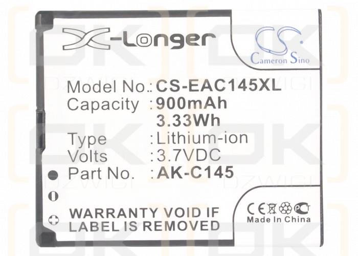 TELME C145B / AK-C145 900 mAh Li-Ion 3,7 V (Cameron Sino)