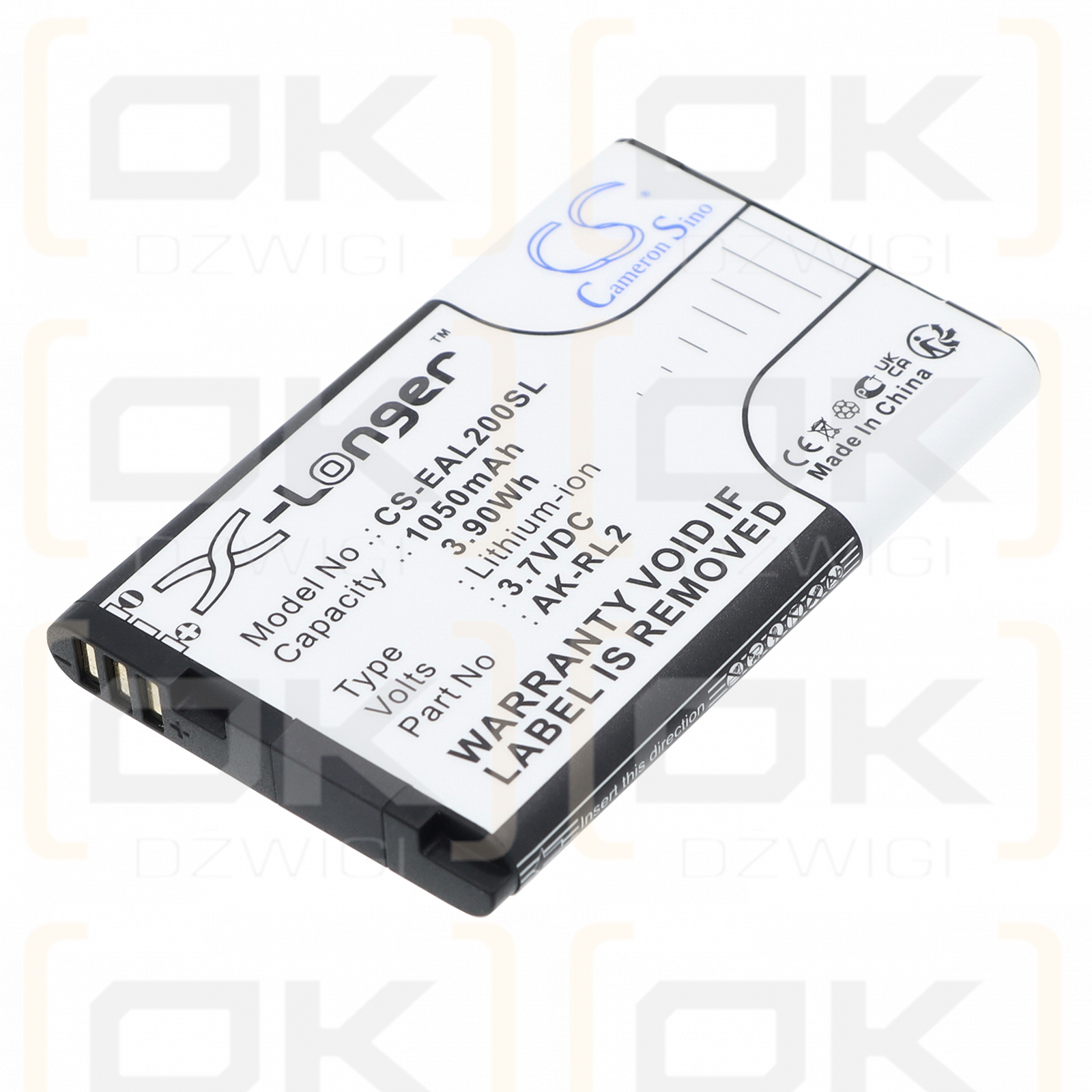 Emporia Comfort 2,4 pulgadas / AK-RL2 1050 mAh Li-ion 3,7 V (Cameron Sino)