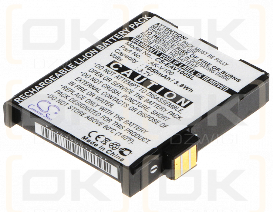 Batería de repuesto para Emporia Talk Plus / AK-V100, 1050 mAh, iones de litio, 3,7 V (Cameron Sino)
