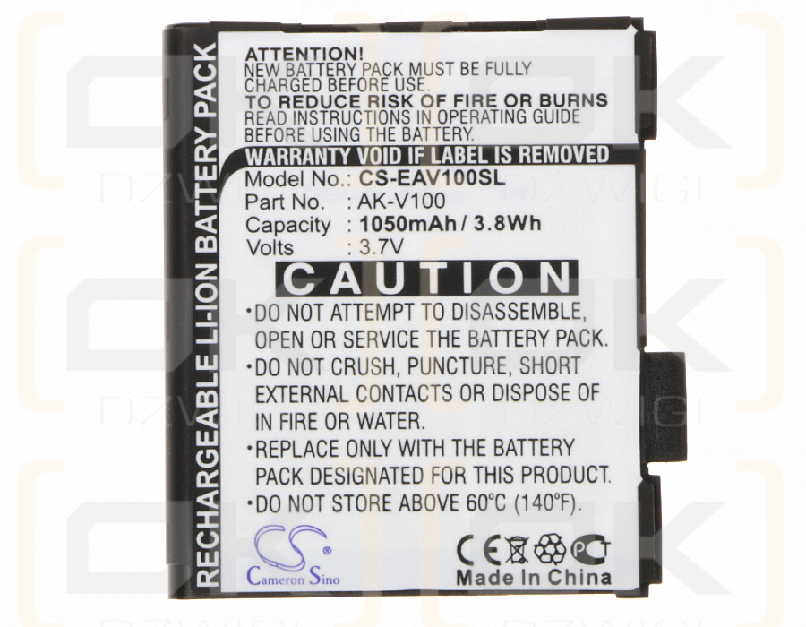 Batería de repuesto para Emporia Talk Plus / AK-V100, 1050 mAh, iones de litio, 3,7 V (Cameron Sino)