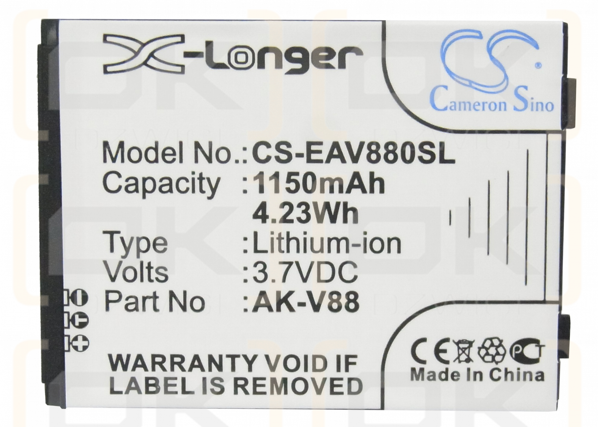 Emporia V88_001 / AK-V88 1150mAh Li-ion 3.7V (Cameron Sino)