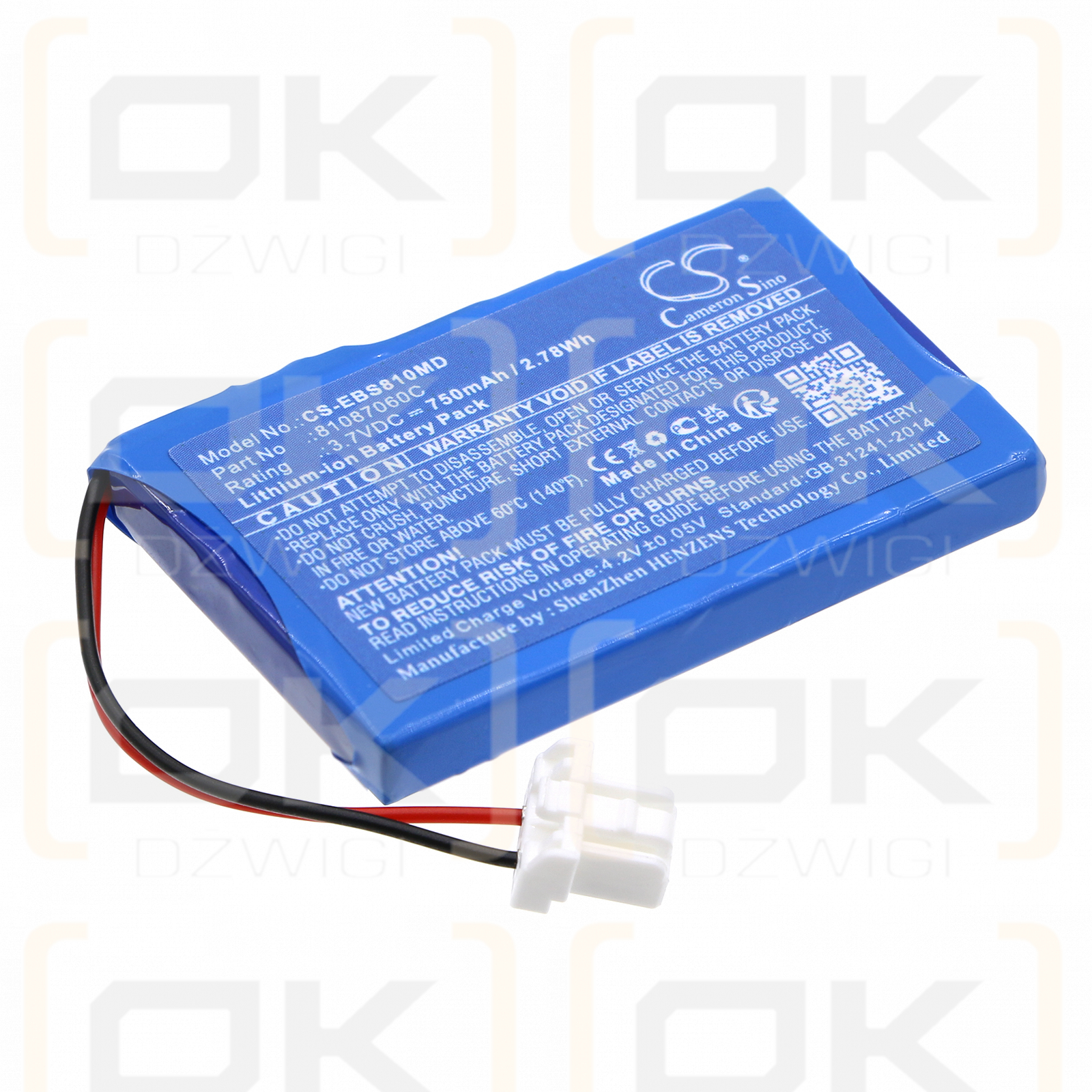 Exogen-Knochenstimulator / 81087060C 750 mAh Li-Ion 3,7 V (Cameron Sino)