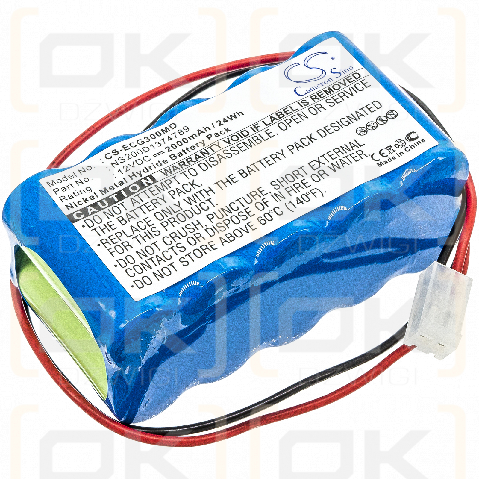 Biocare ECG-101G / NS200D1374789 2000mAh Ni-MH 12.0V (Cameron Sino)