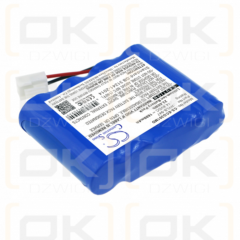 Biocare ECG-3010 ECG digital de 3 canales / HYLB-947 1600mAh Li-ion 14.8V (Cameron Sino)