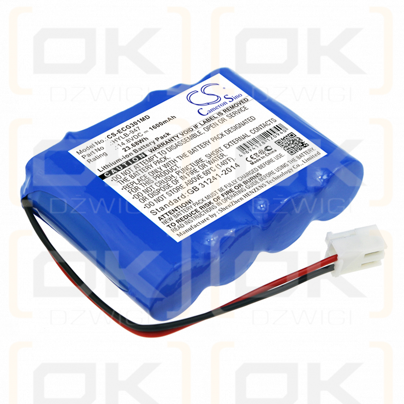 Biocare ECG-3010 ECG digital de 3 canales / HYLB-947 1600mAh Li-ion 14.8V (Cameron Sino)